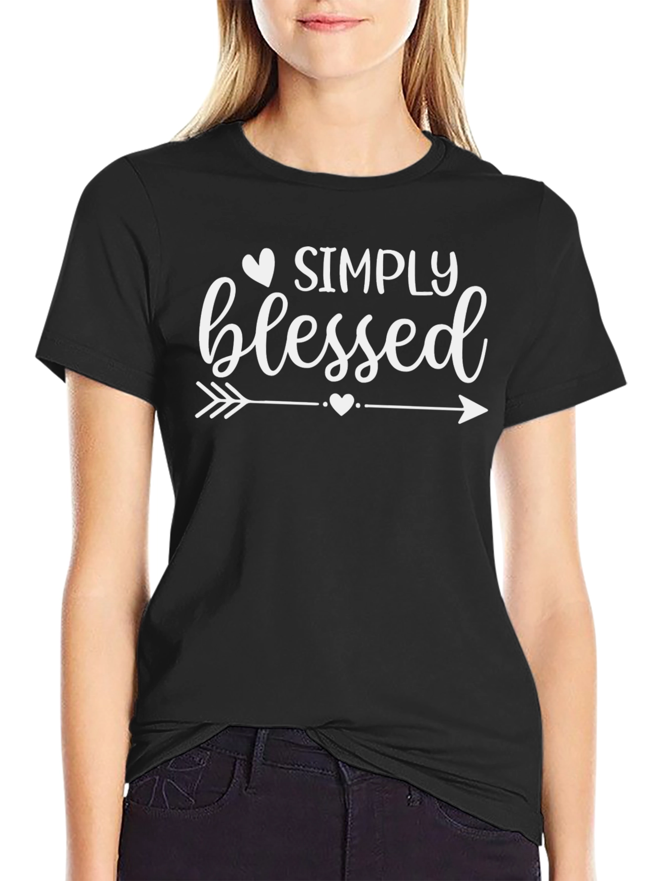 Simply Blessed Graphic Tee - Unisex Black Shirt