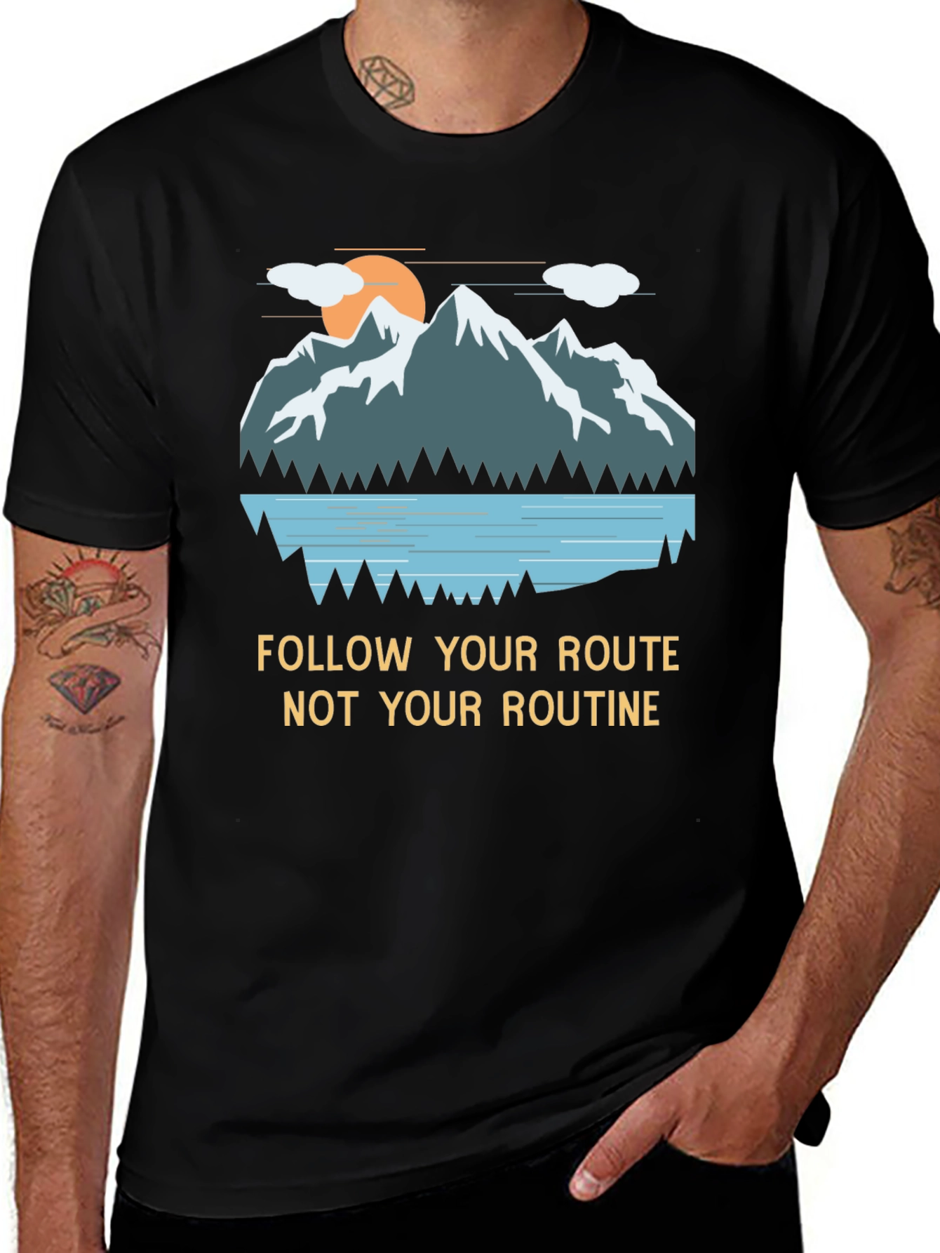 Mountain Graphic Tee - Follow Your Route