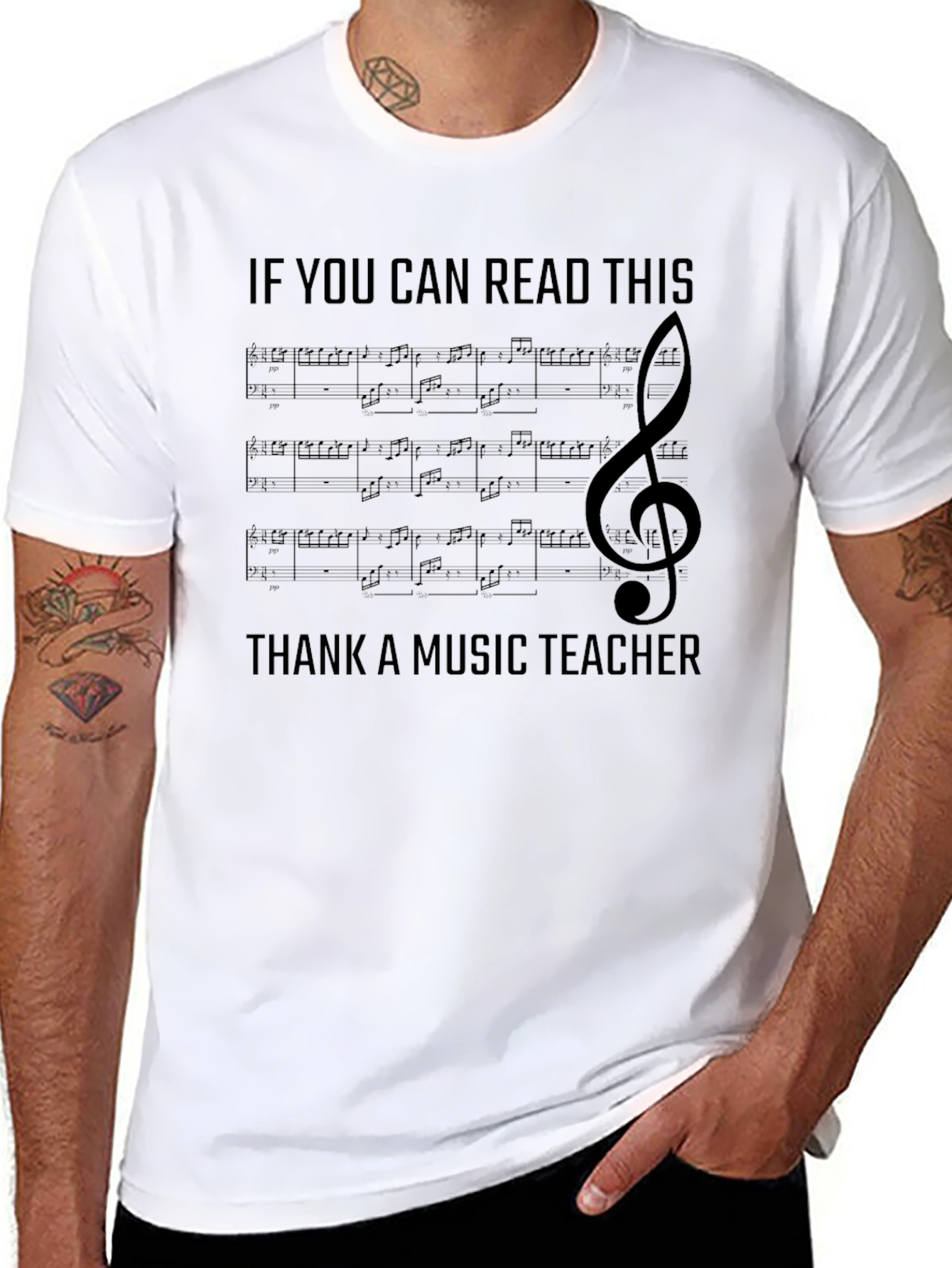 Music Teacher T-Shirt - If You Can Read This