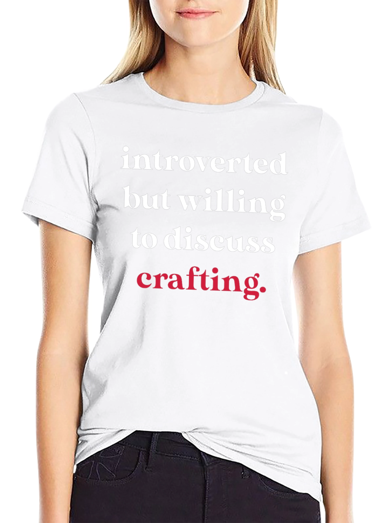 Introverted Crafting T-Shirt - Funny Hobby Tee