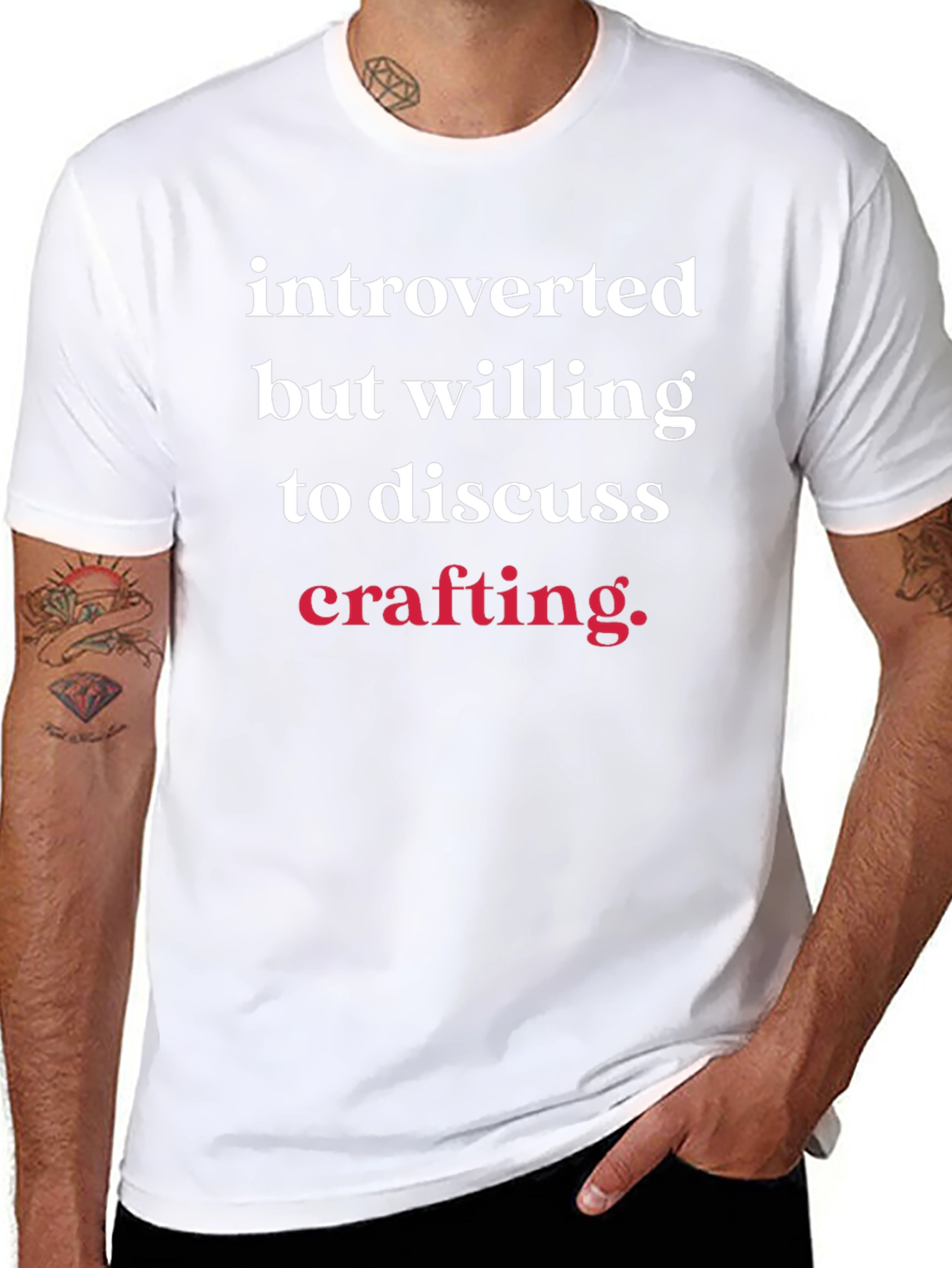 Introverted Crafting T-Shirt - Funny Hobby Tee
