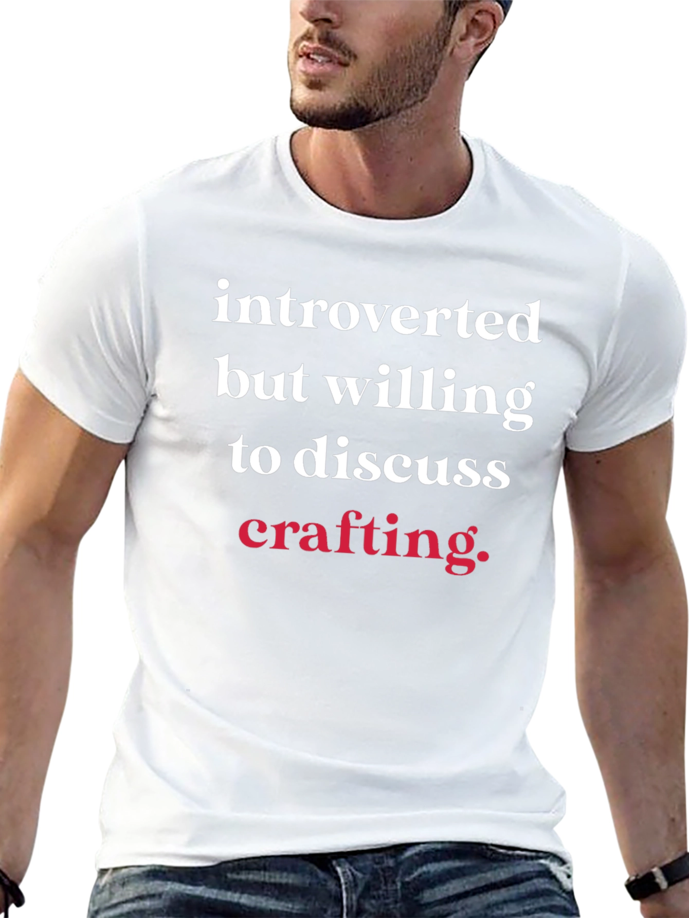 Introverted Crafting T-Shirt - Funny Hobby Tee