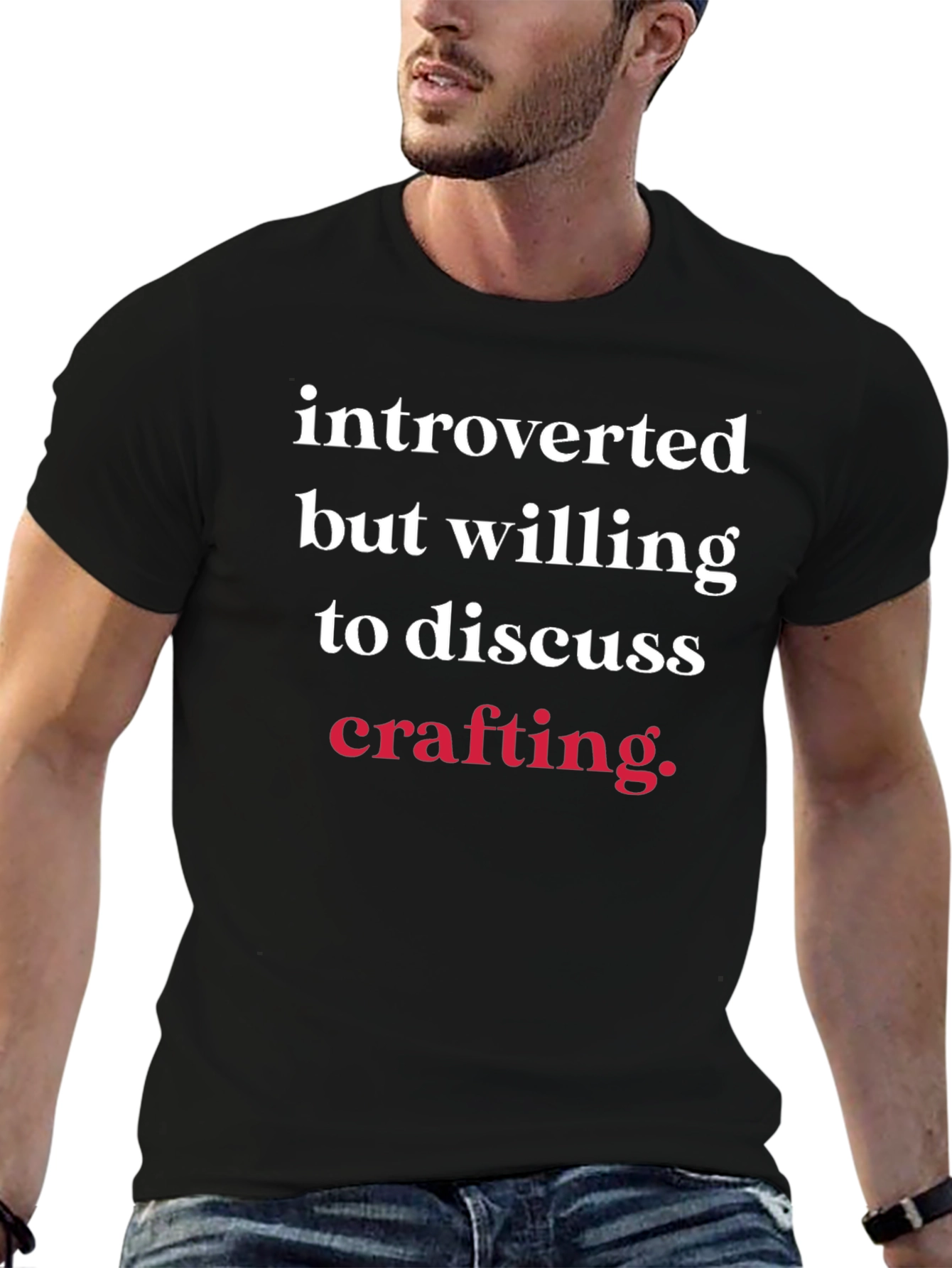 Introverted Crafting T-Shirt - Funny Hobby Tee