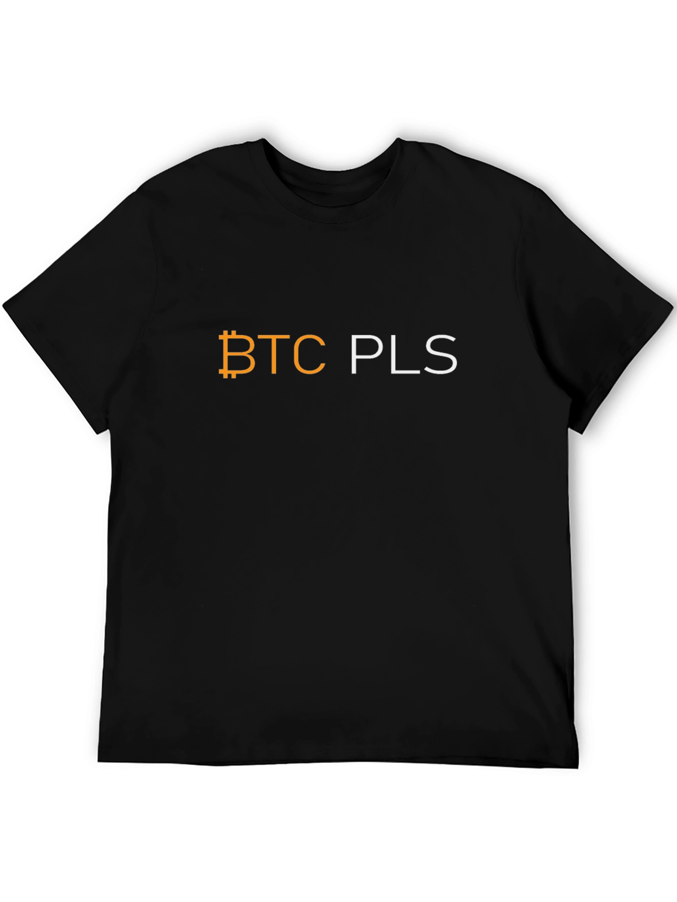 BTC PLS Black T-Shirt - Crypto Bitcoin Tee