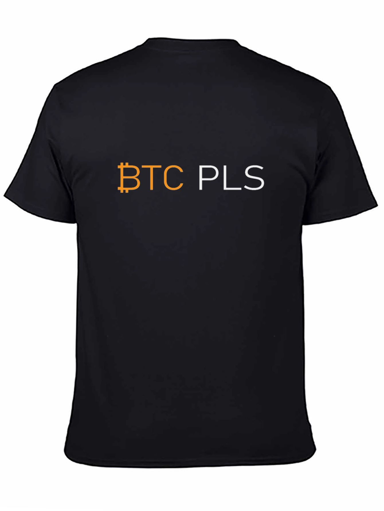 BTC PLS Black T-Shirt - Crypto Bitcoin Tee