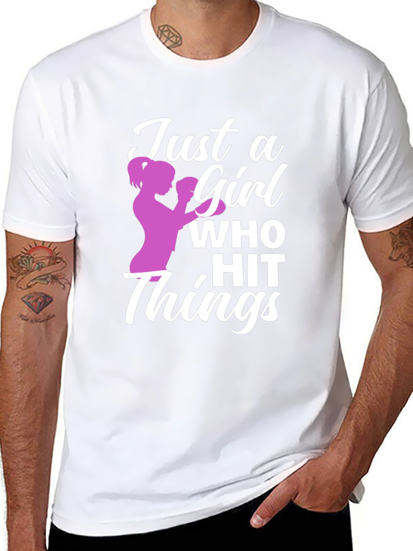 Just a Girl Who Hit Things Graphic T-Shirt