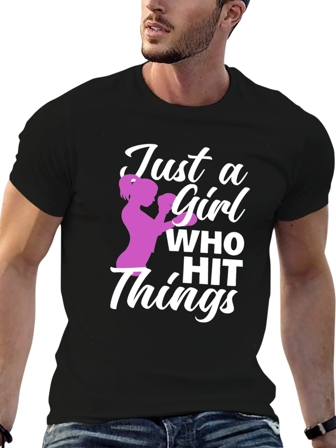 Just a Girl Who Hit Things Graphic T-Shirt