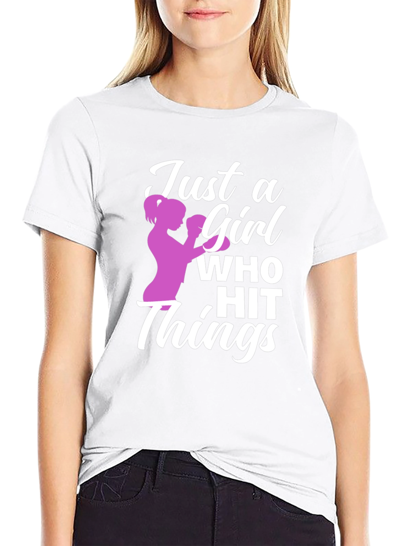 Just a Girl Who Hit Things Graphic T-Shirt