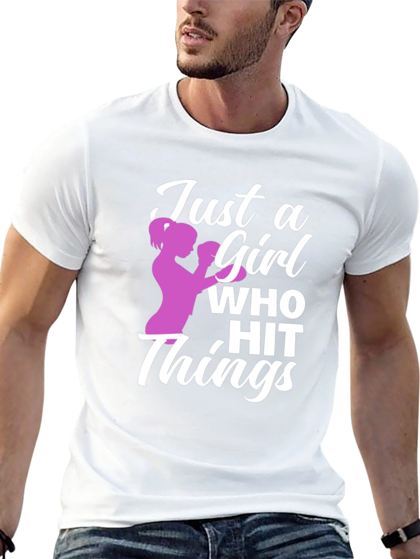 Just a Girl Who Hit Things Graphic T-Shirt