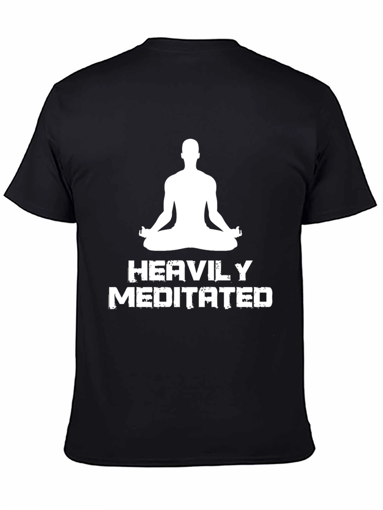Heavily Meditated Black T-Shirt - Yoga Zen