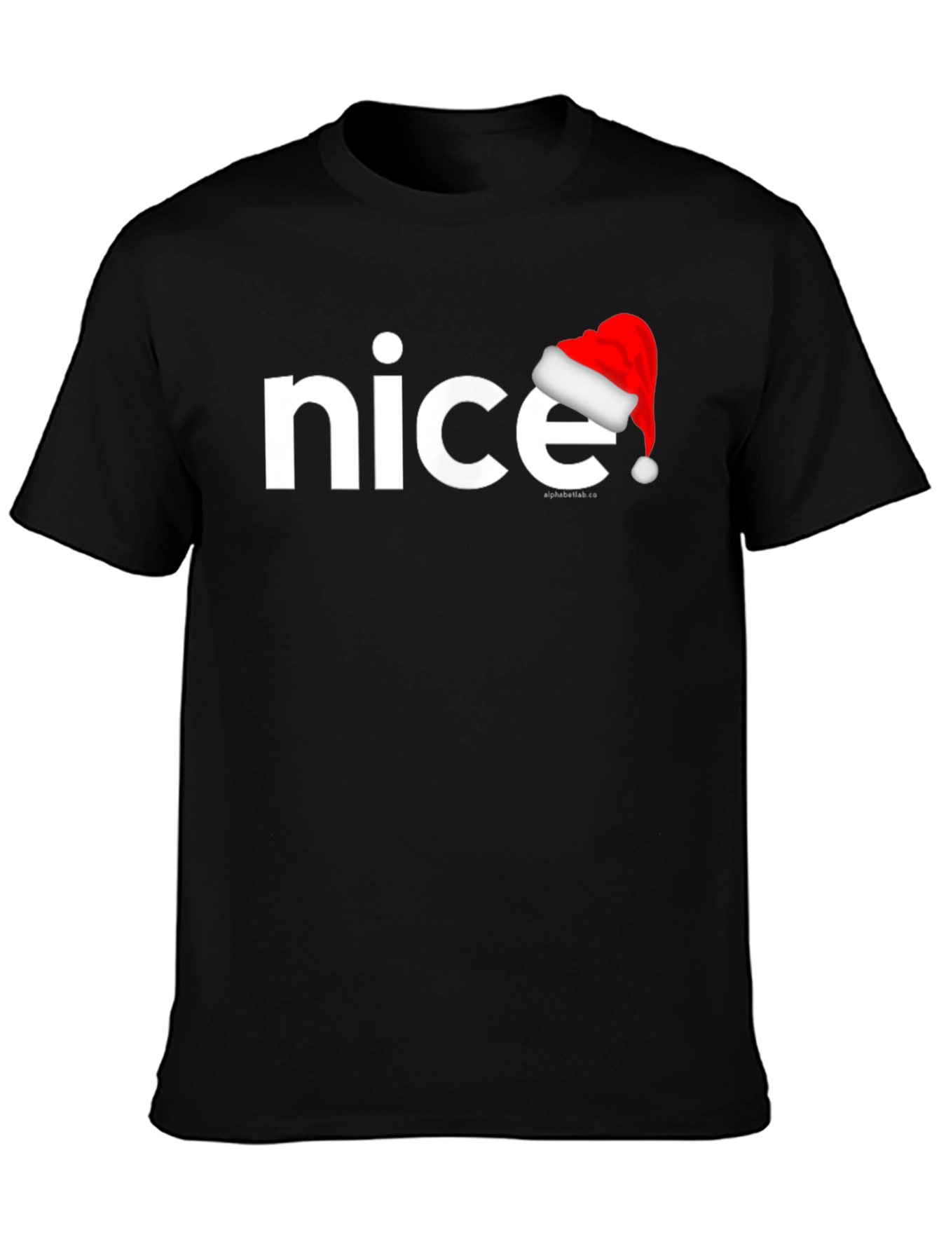 Nice Santa Hat Graphic Tee - Holiday Cheer