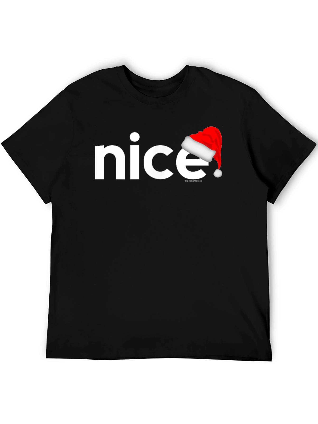 Nice Santa Hat Graphic Tee - Holiday Cheer