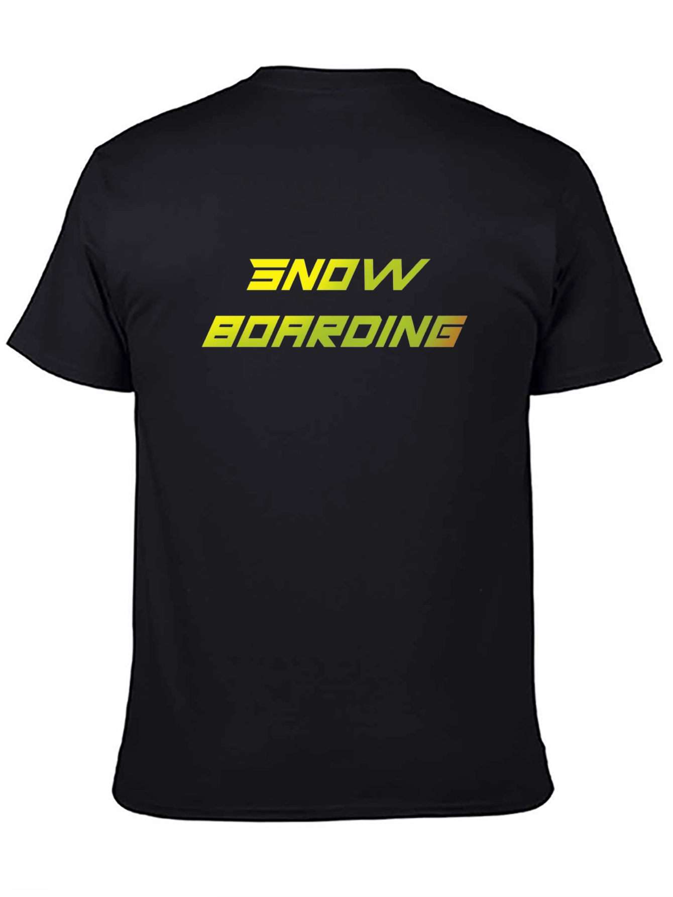 Snowboarding Graphic Tee - Black Cotton Comfort