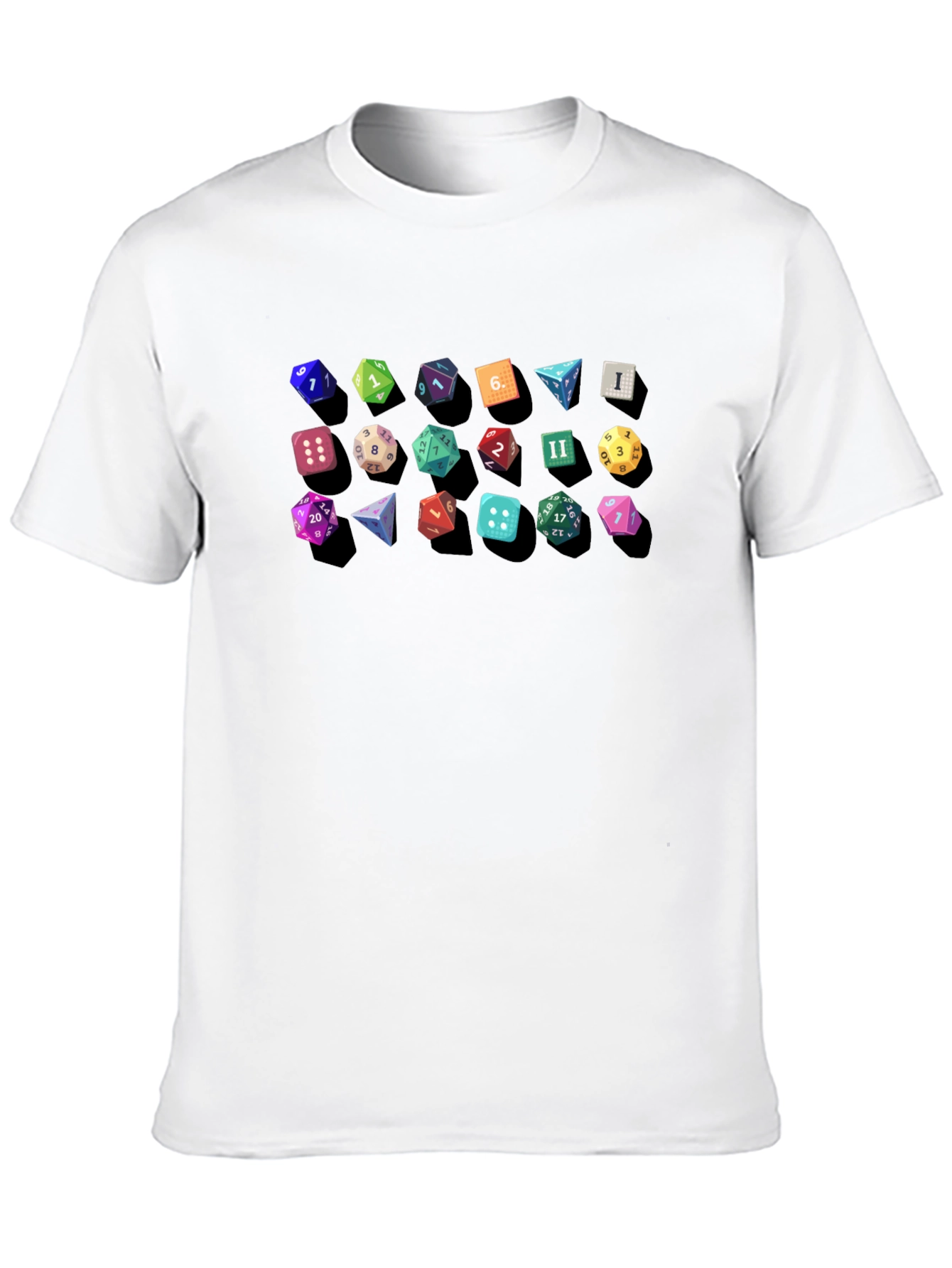 D&D Dice Graphic Tee - Gamer Gift