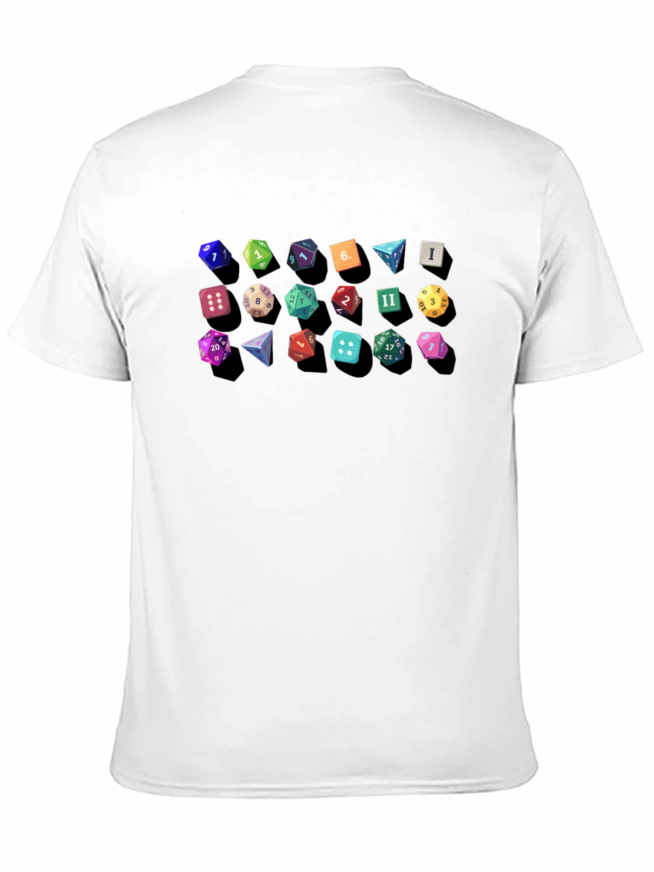 D&D Dice Graphic Tee - Gamer Gift