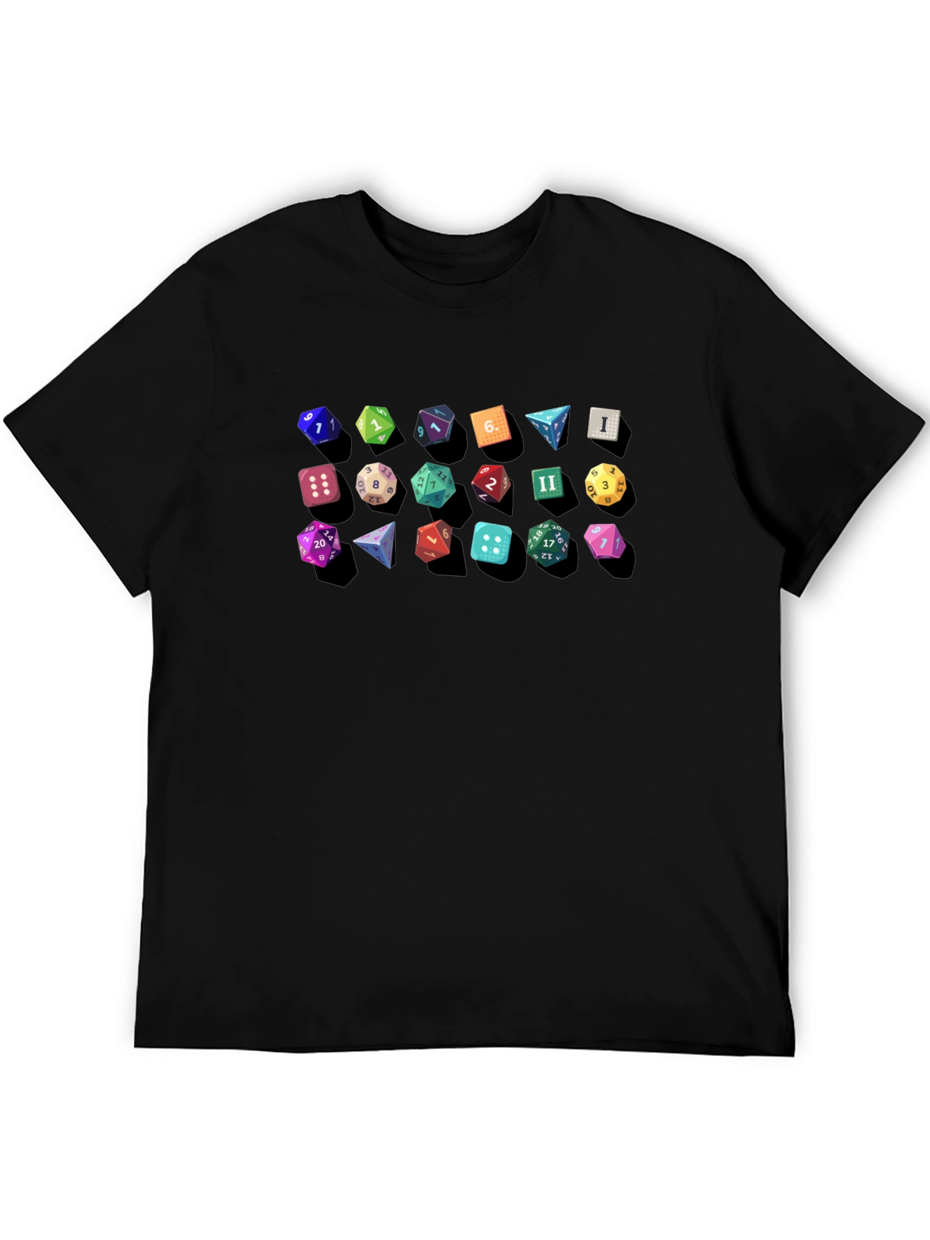 D&D Dice Graphic Tee - Gamer Gift