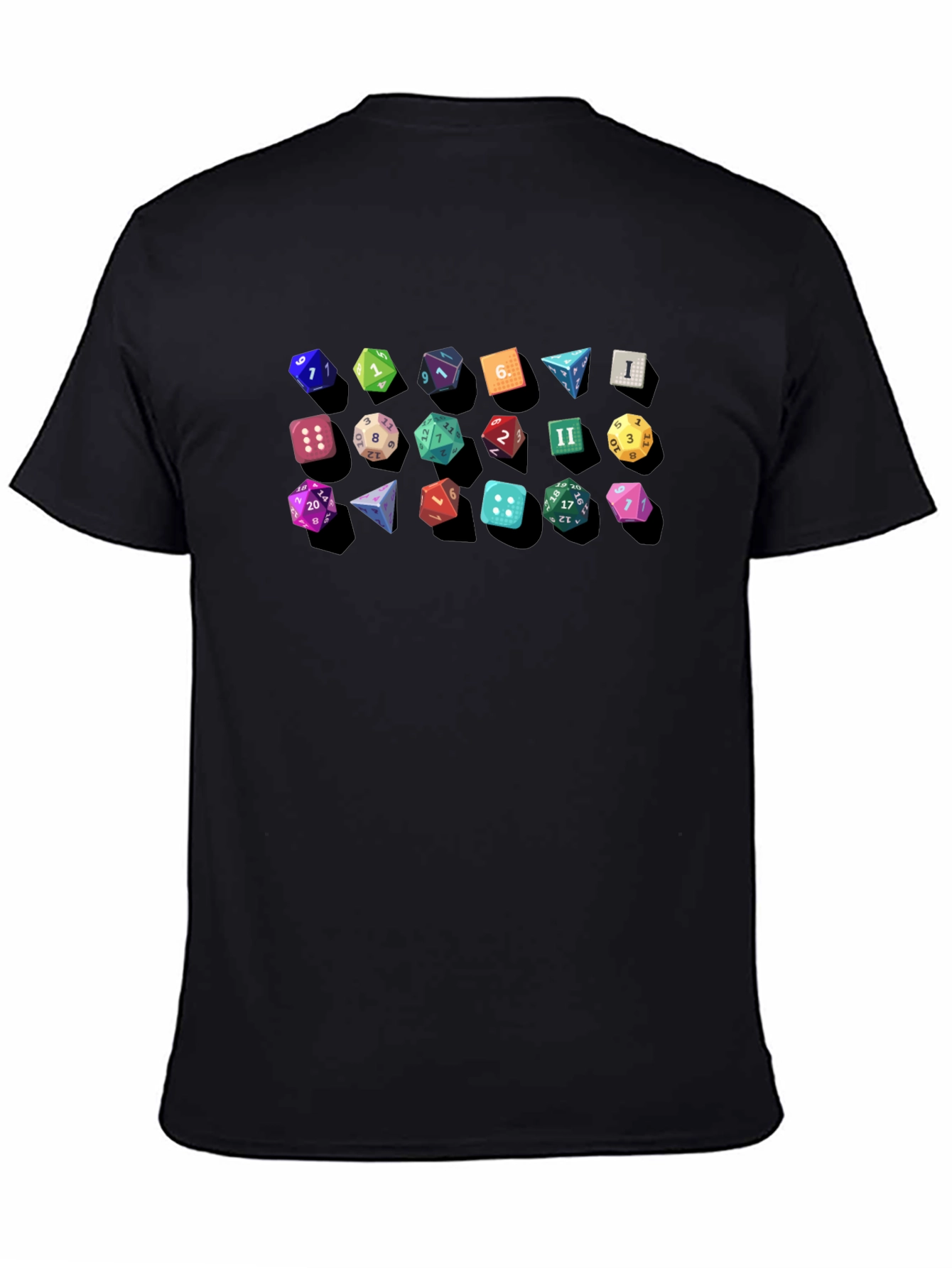 D&D Dice Graphic Tee - Gamer Gift