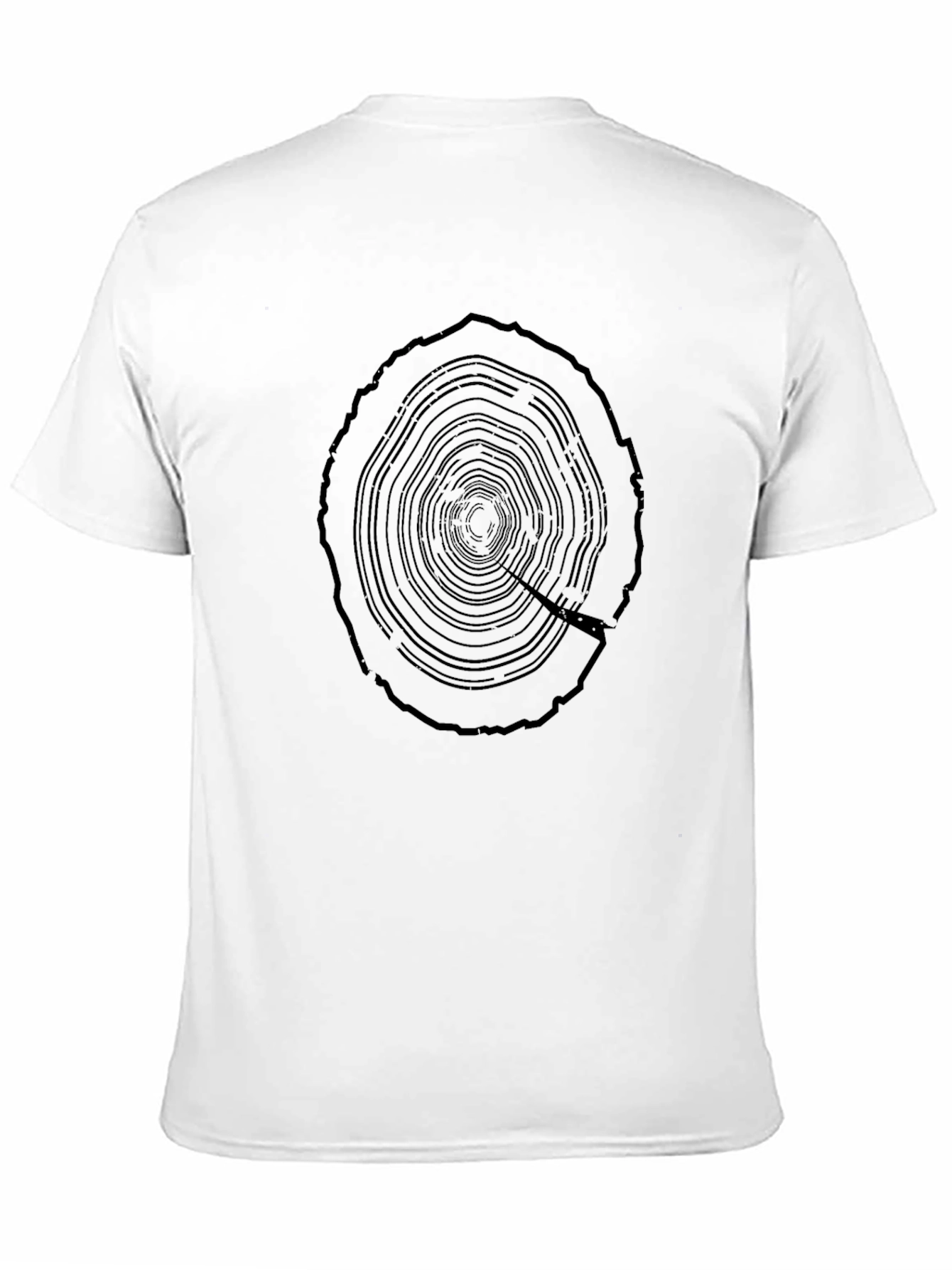 Tree Ring Graphic Tee - Mens Black Cotton T-Shirt