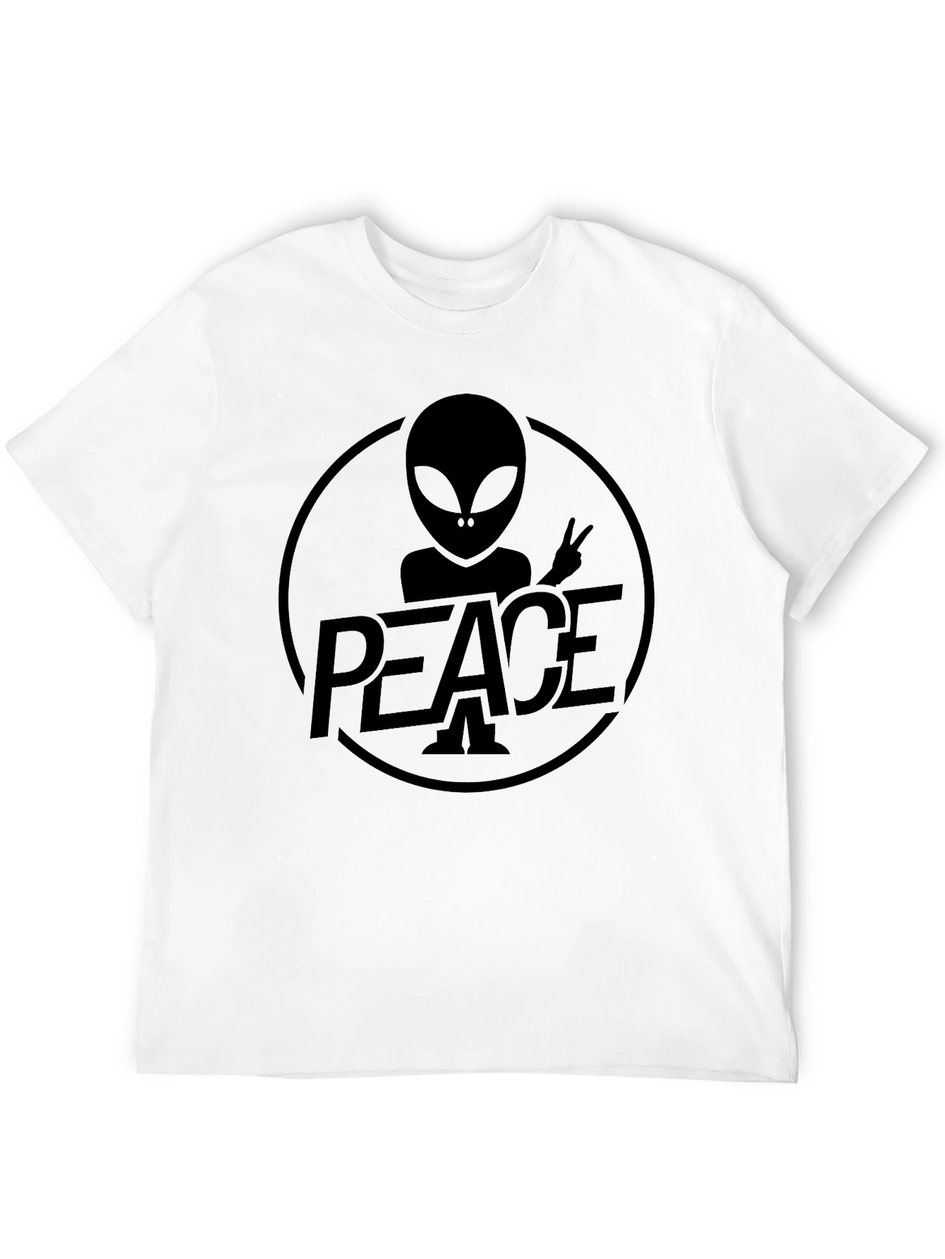 Peace Alien Graphic T-Shirt