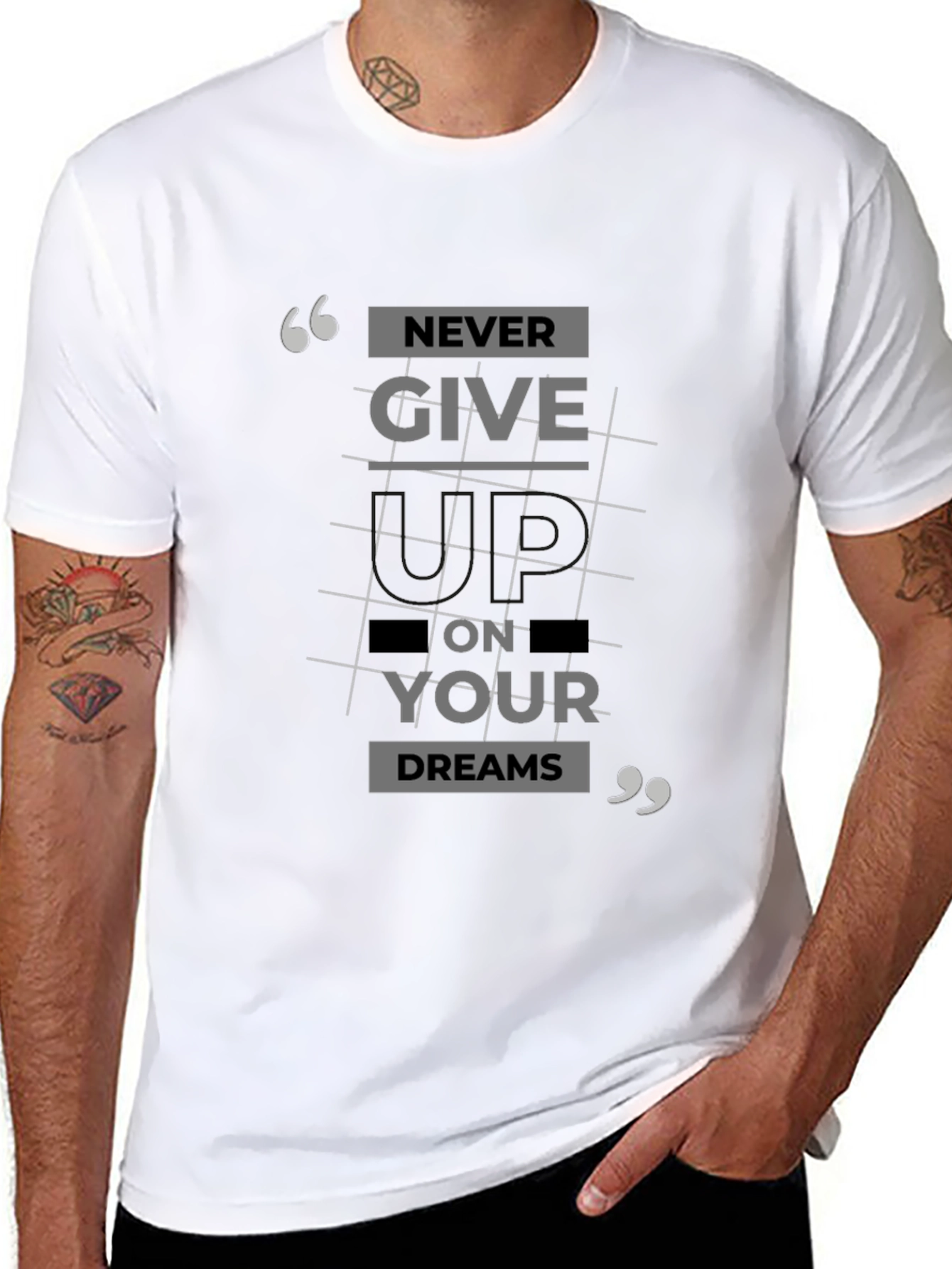 Never Give Up T-Shirt: Inspirational Graphic Tee