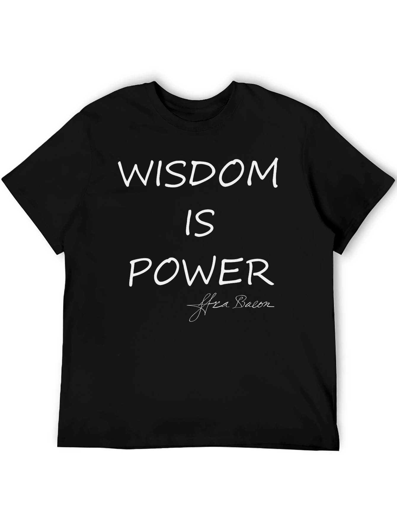 Wisdom Is Power Tee - Classic Black Shirt