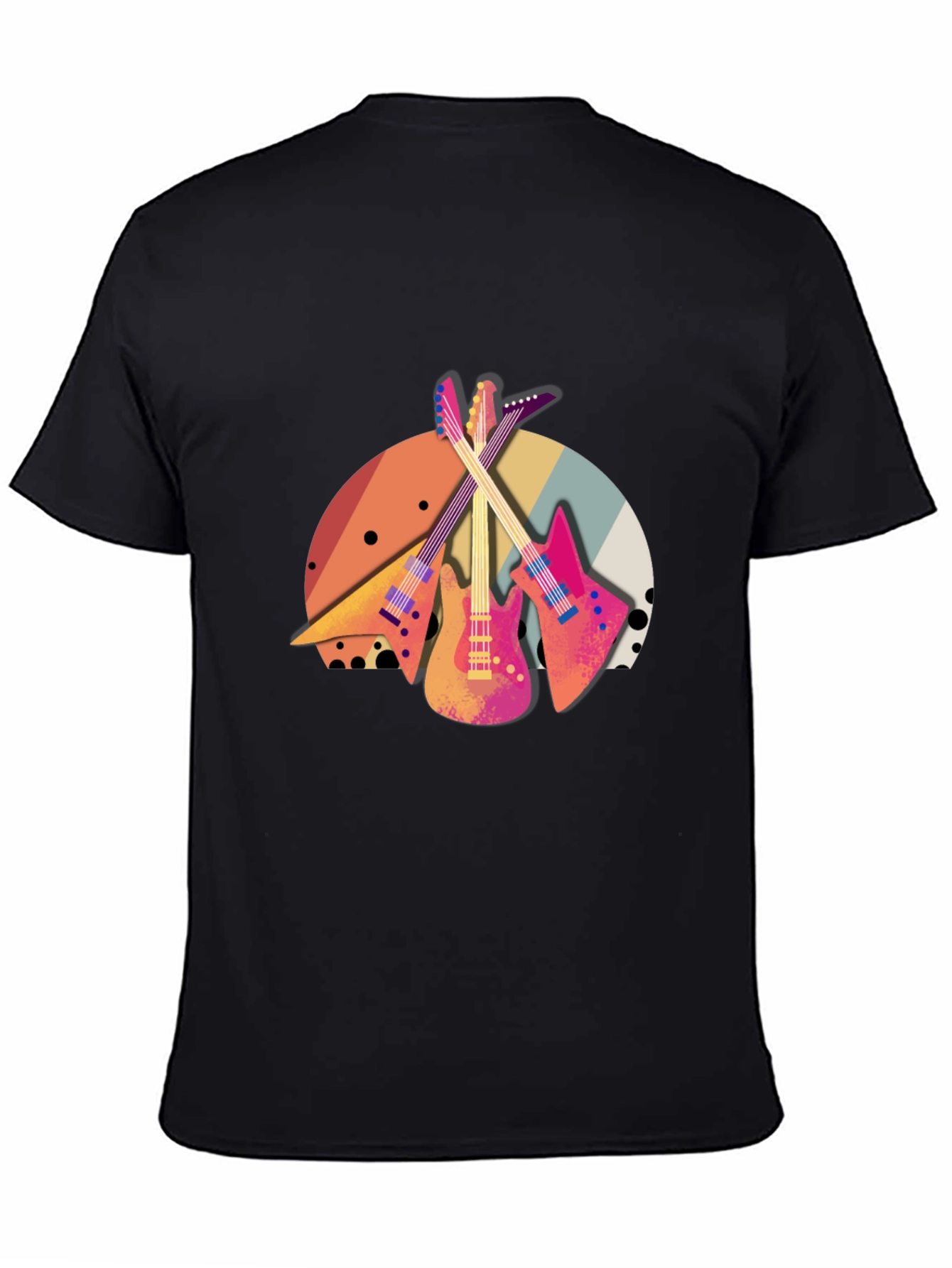 Retro Guitar T-Shirt - Music Lover Tee