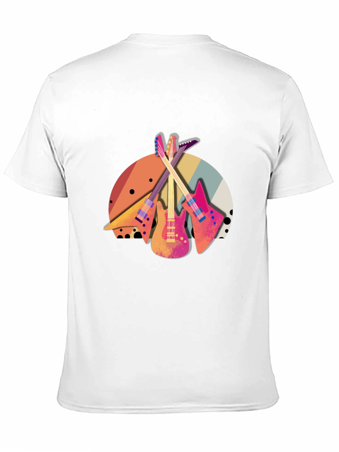 Retro Guitar T-Shirt - Music Lover Tee