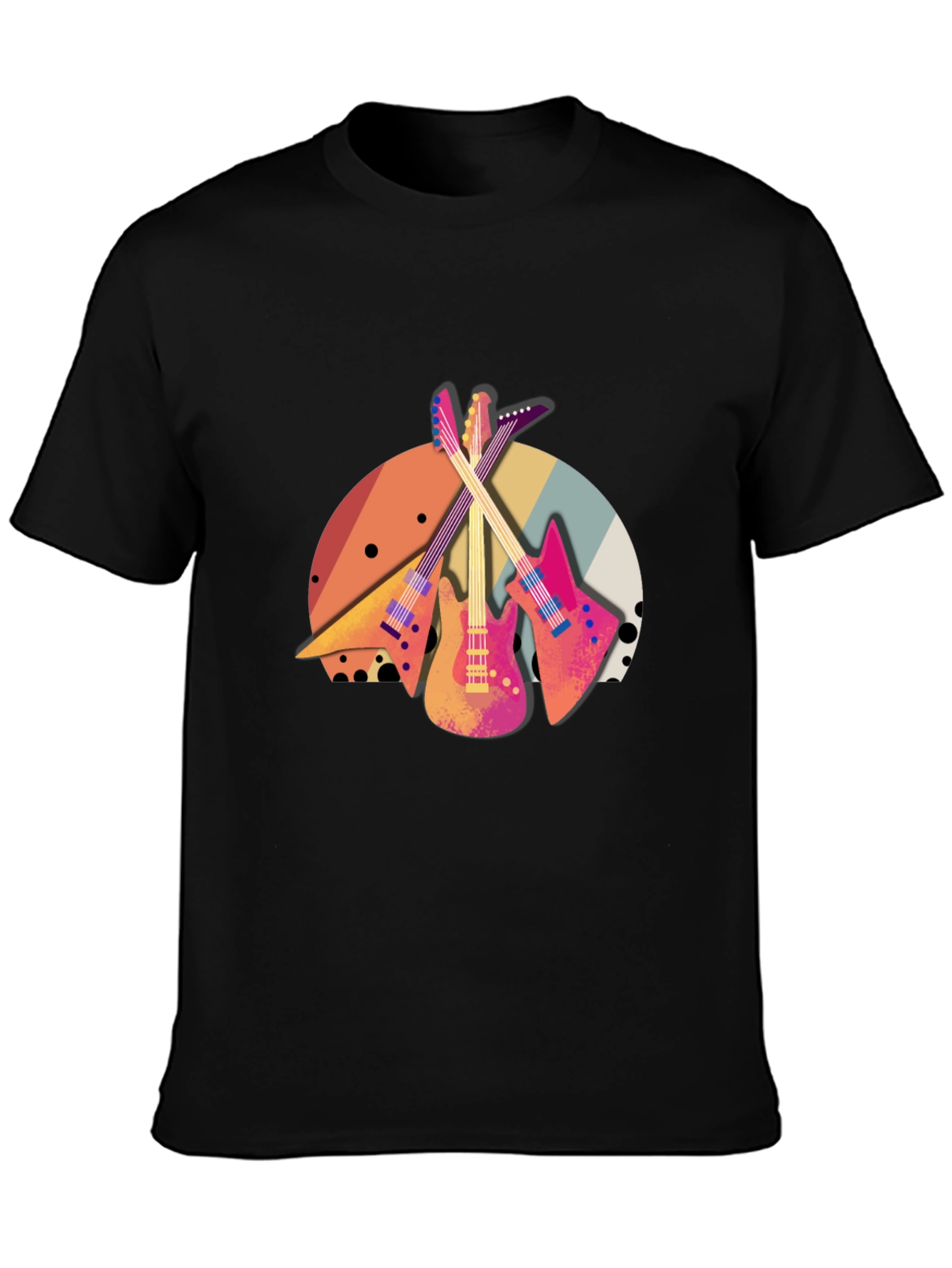 Retro Guitar T-Shirt - Music Lover Tee