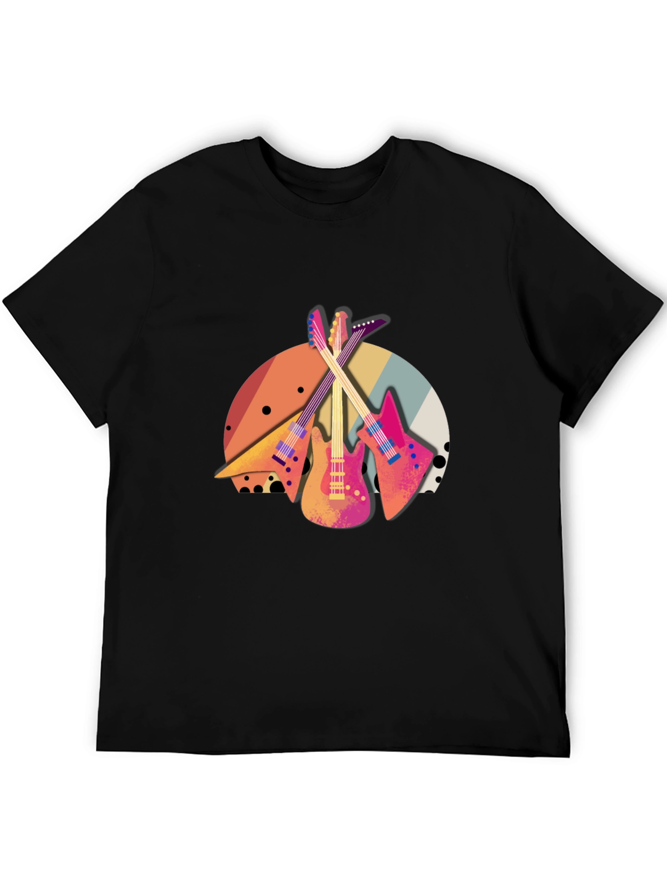 Retro Guitar T-Shirt - Music Lover Tee