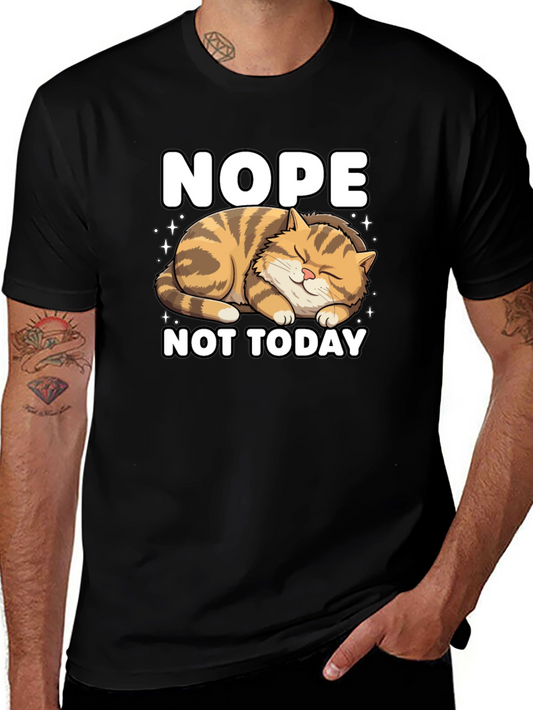Nope Not Today Cat Graphic Tee