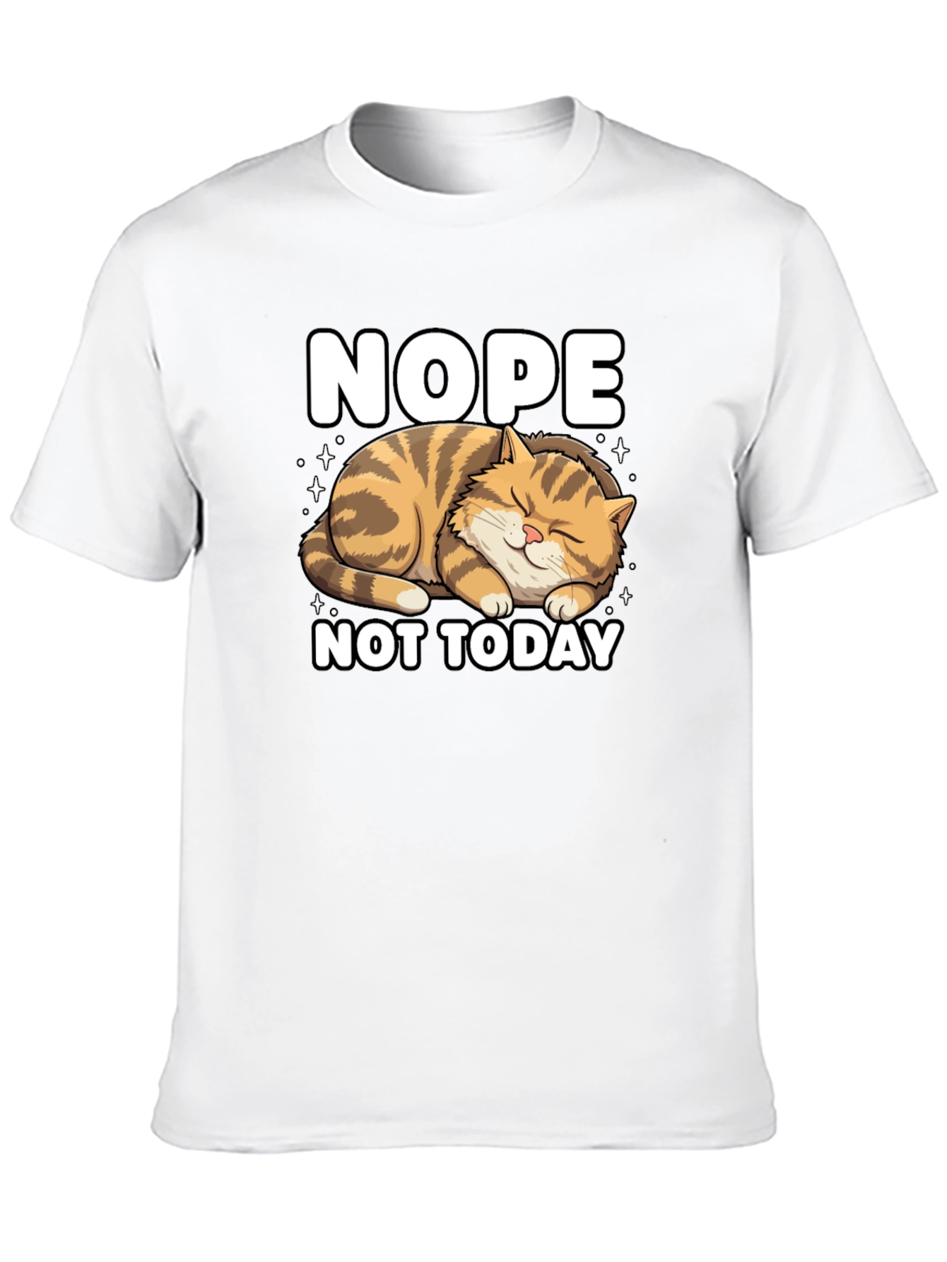 Nope Not Today Cat Graphic Tee