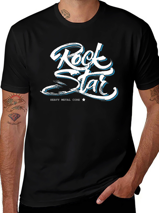 Rock Star Heavy Metal Core Black T-Shirt