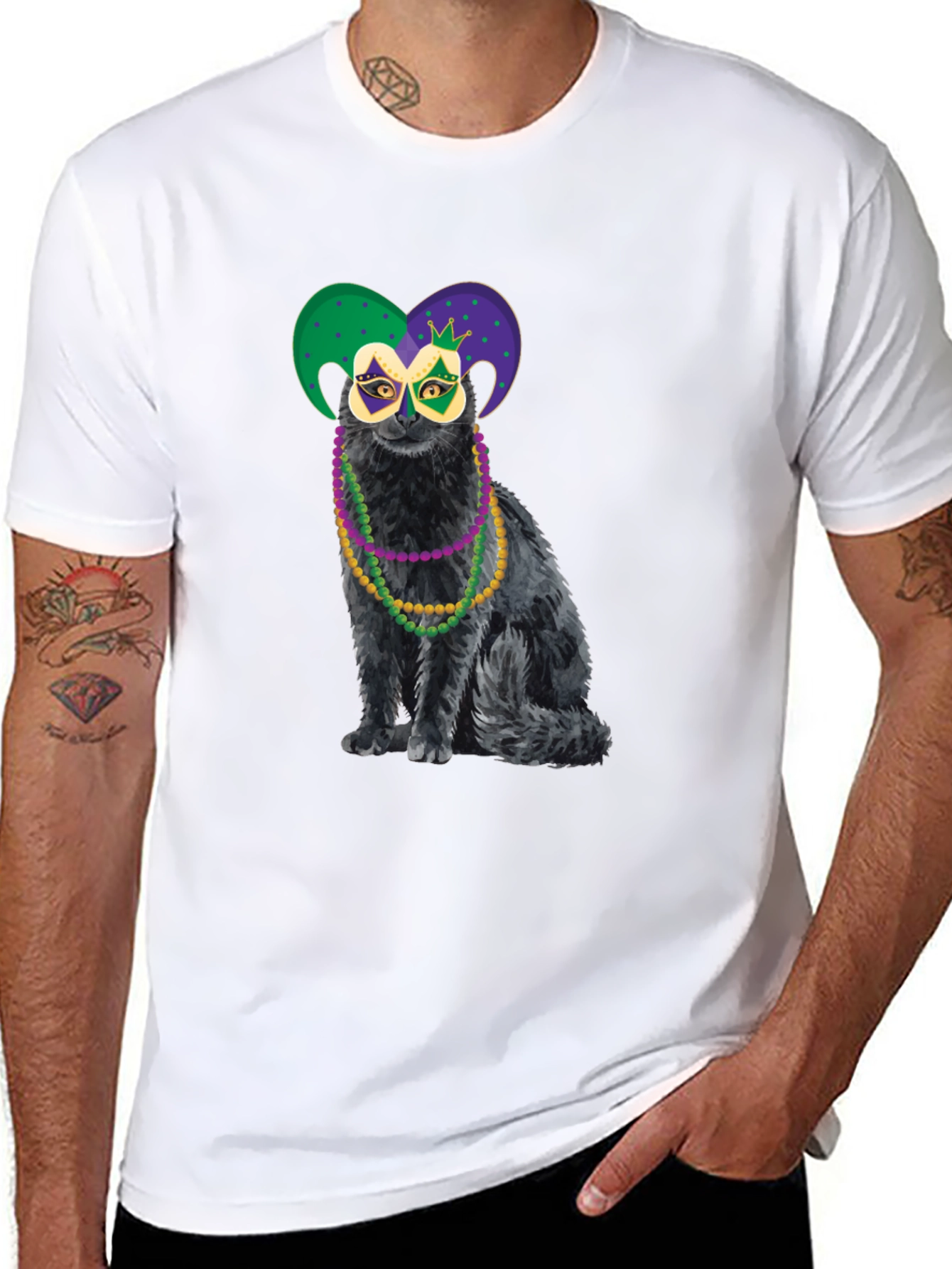 Mardi Gras Cat T-Shirt