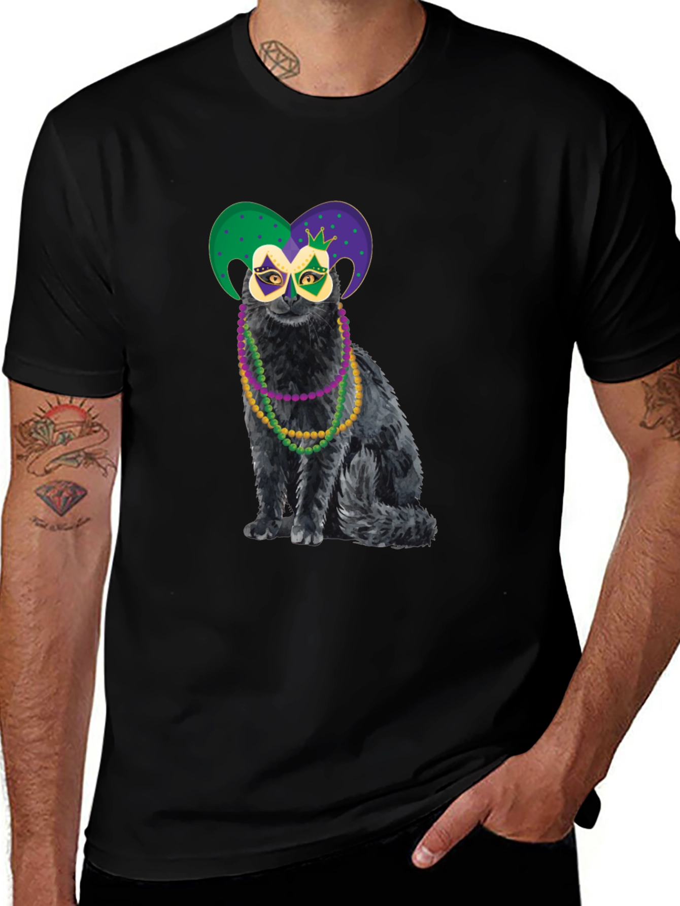 Mardi Gras Cat T-Shirt