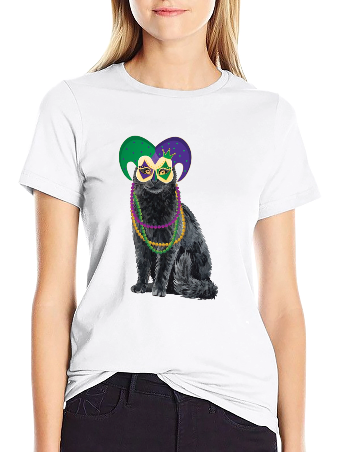 Mardi Gras Cat T-Shirt