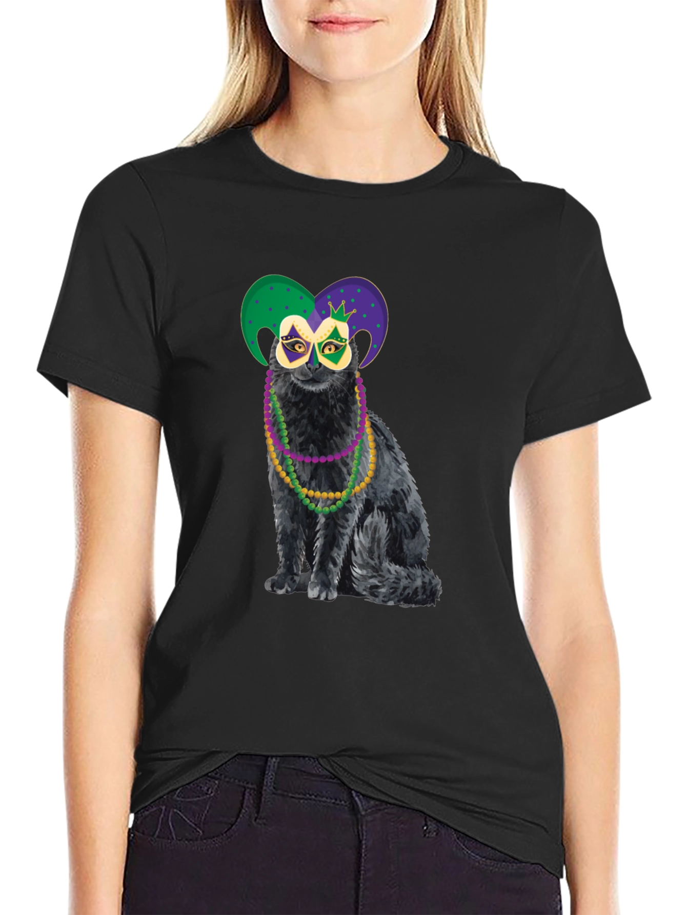 Mardi Gras Cat T-Shirt