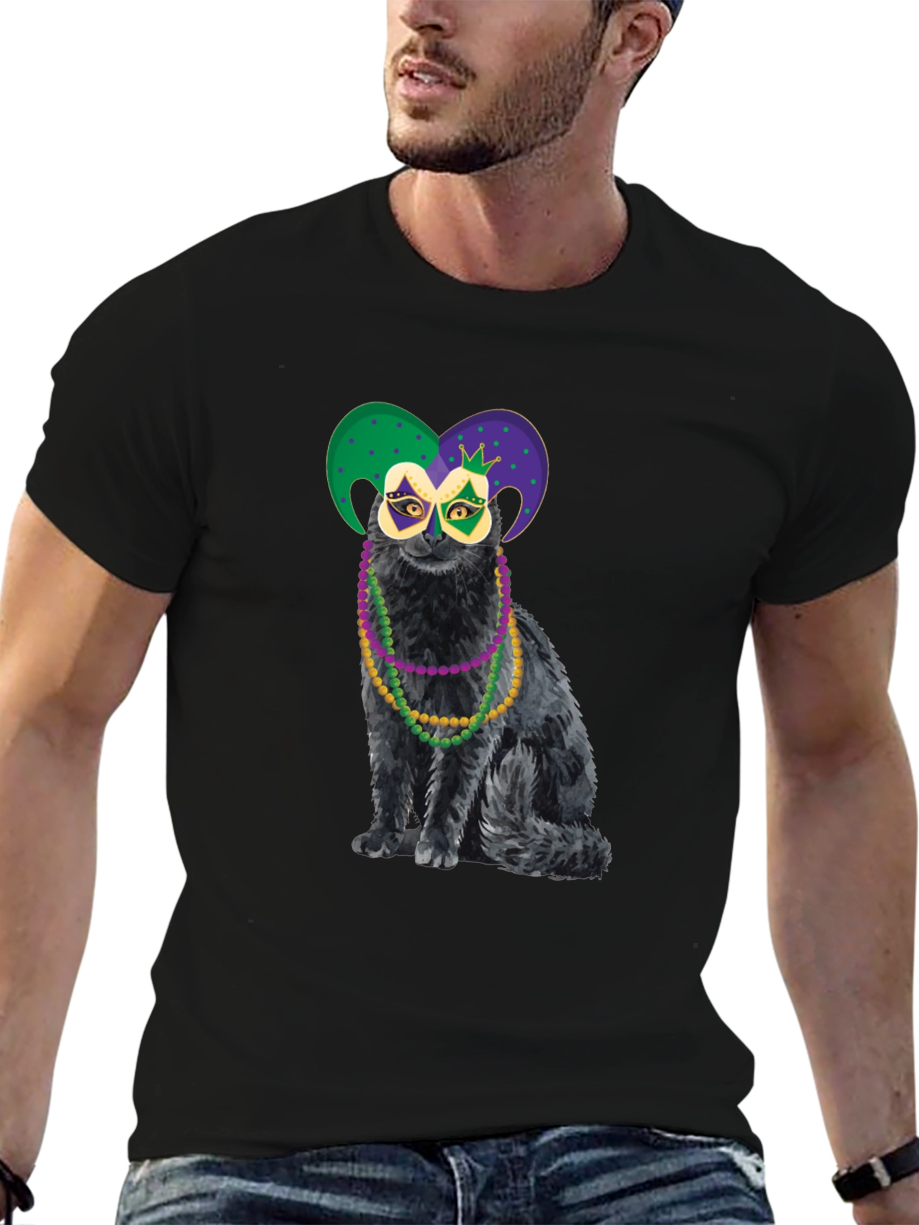 Mardi Gras Cat T-Shirt