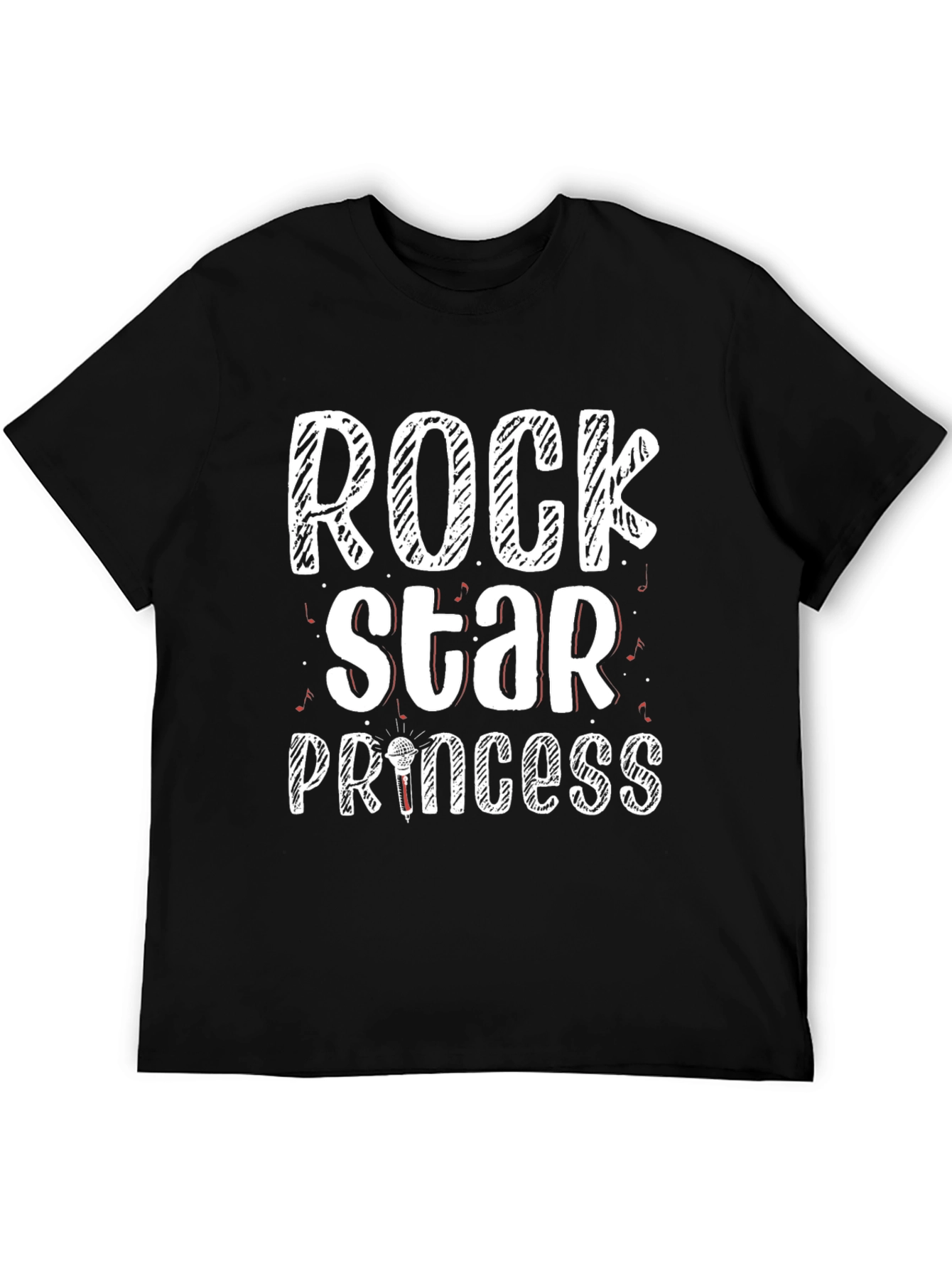 Rock Star Princess Black Graphic Tee