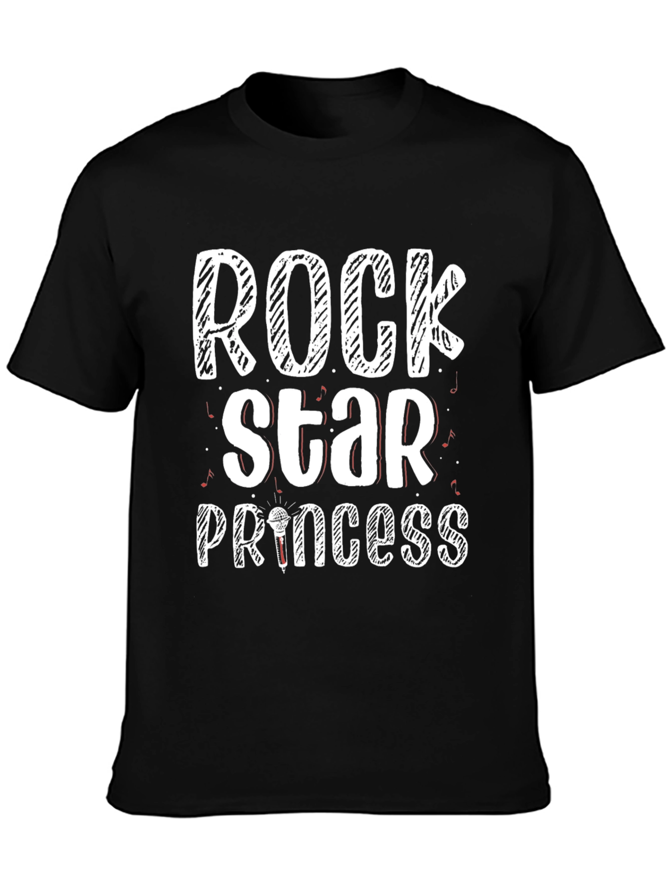 Rock Star Princess Black Graphic Tee