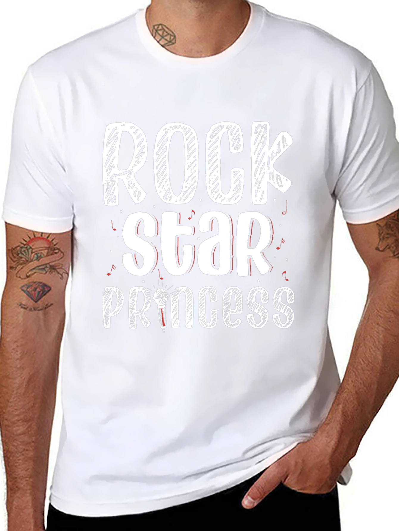 Rock Star Princess Black Graphic Tee