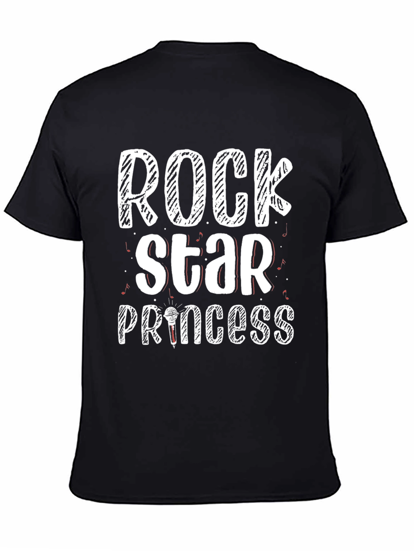 Rock Star Princess Black Graphic Tee