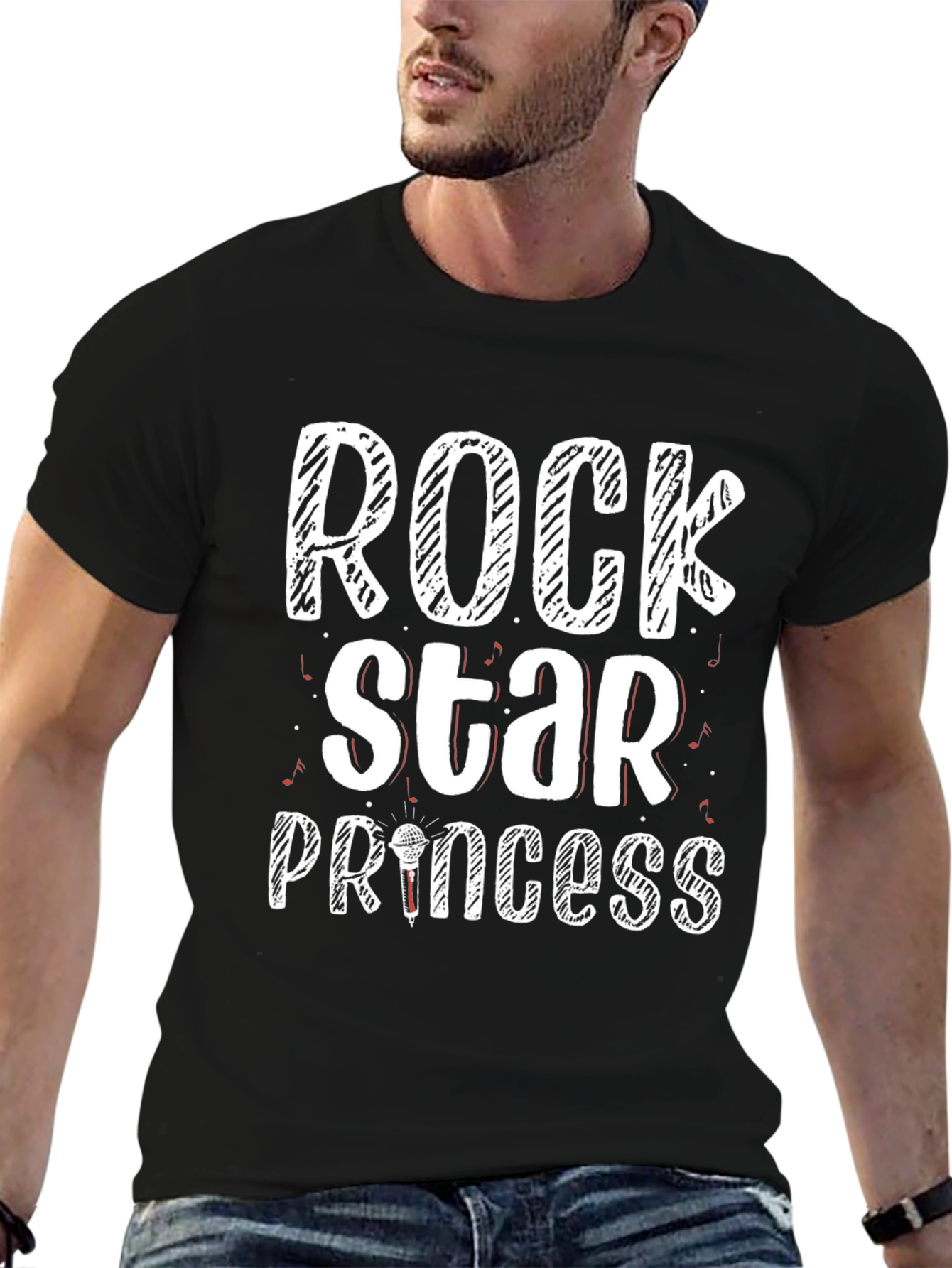 Rock Star Princess Black Graphic Tee
