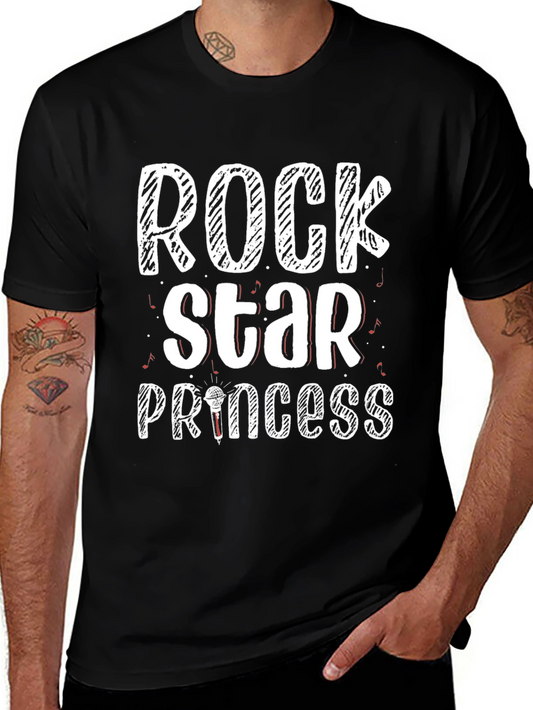 Rock Star Princess Black Graphic Tee
