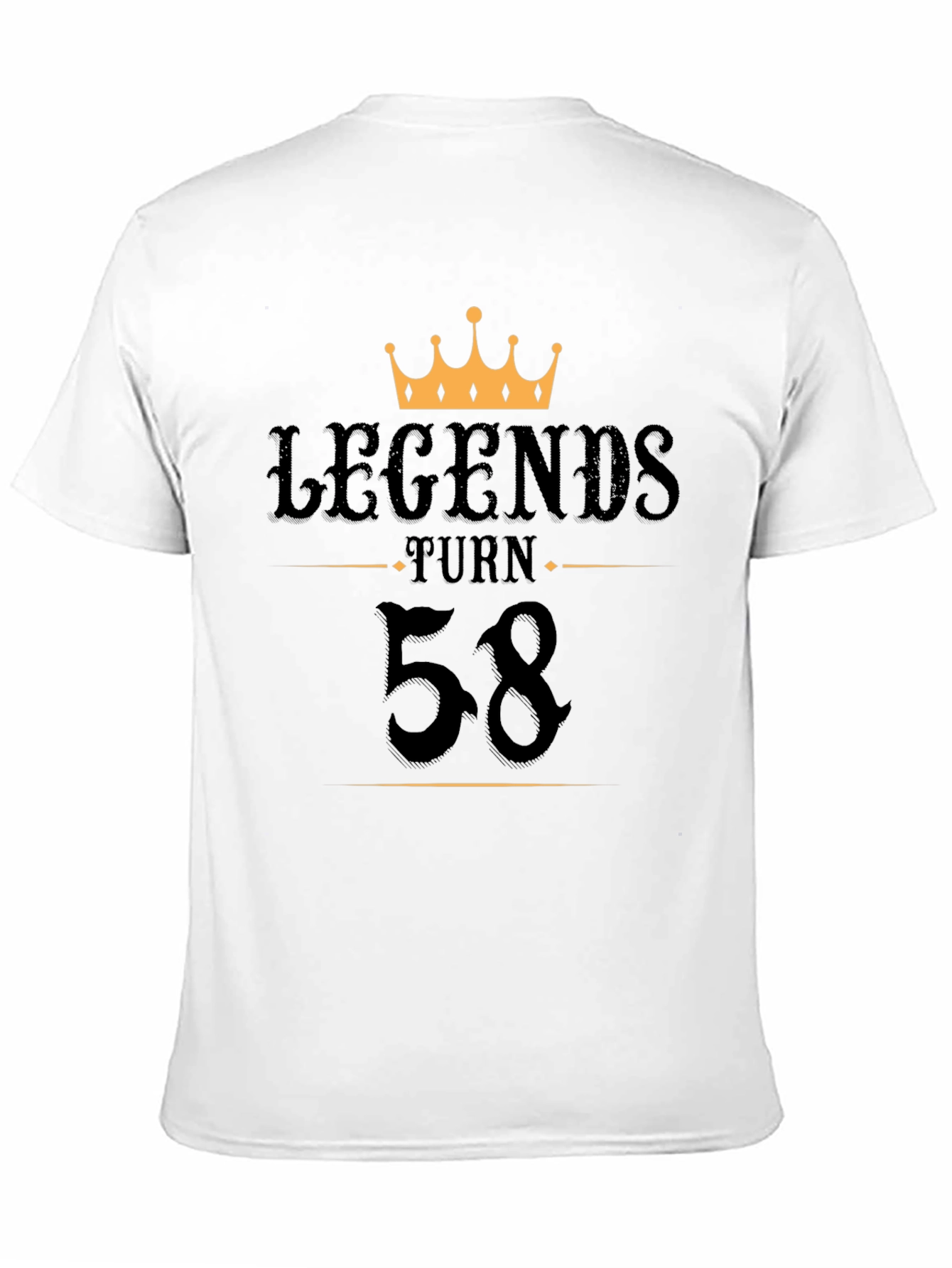 Legends Turn 58 Black T-Shirt