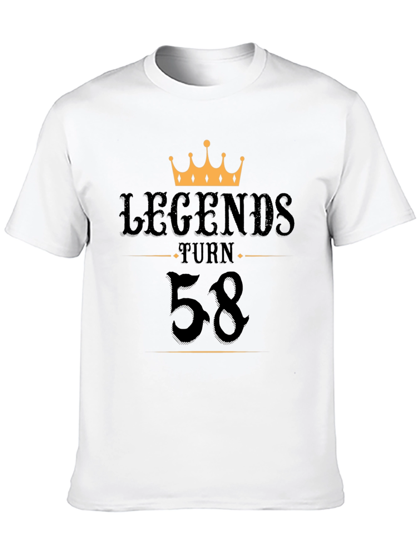 Legends Turn 58 Black T-Shirt