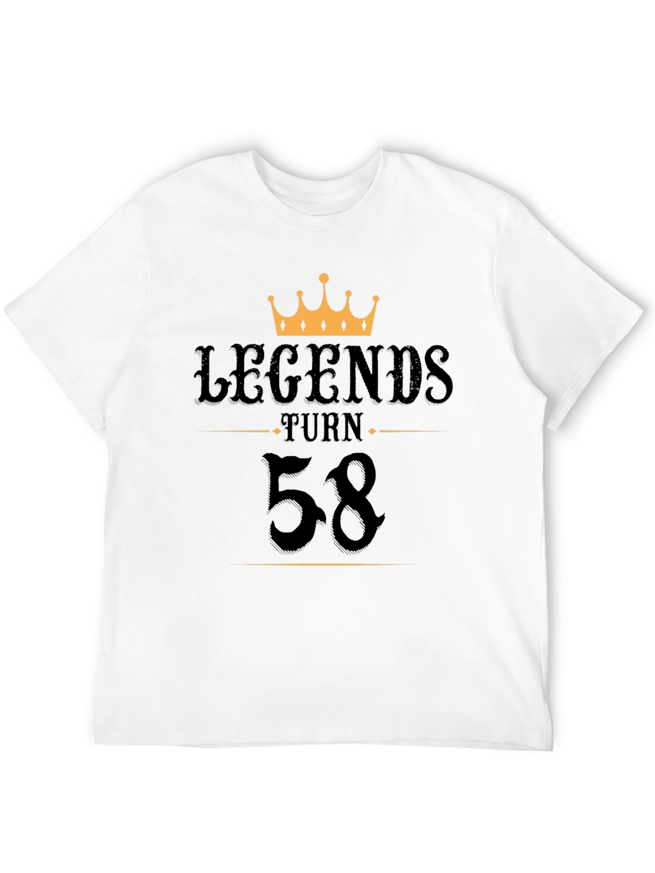 Legends Turn 58 Black T-Shirt