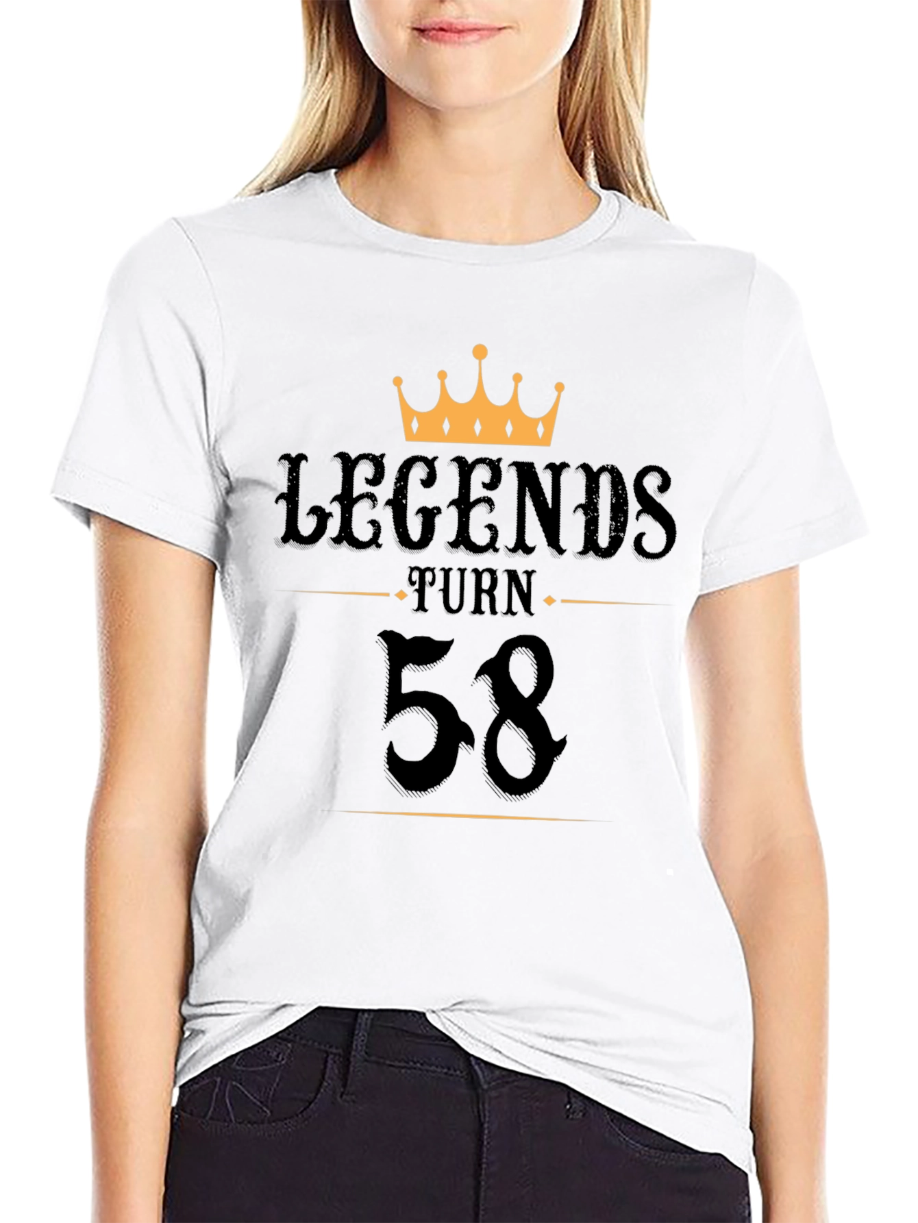 Legends Turn 58 Black T-Shirt