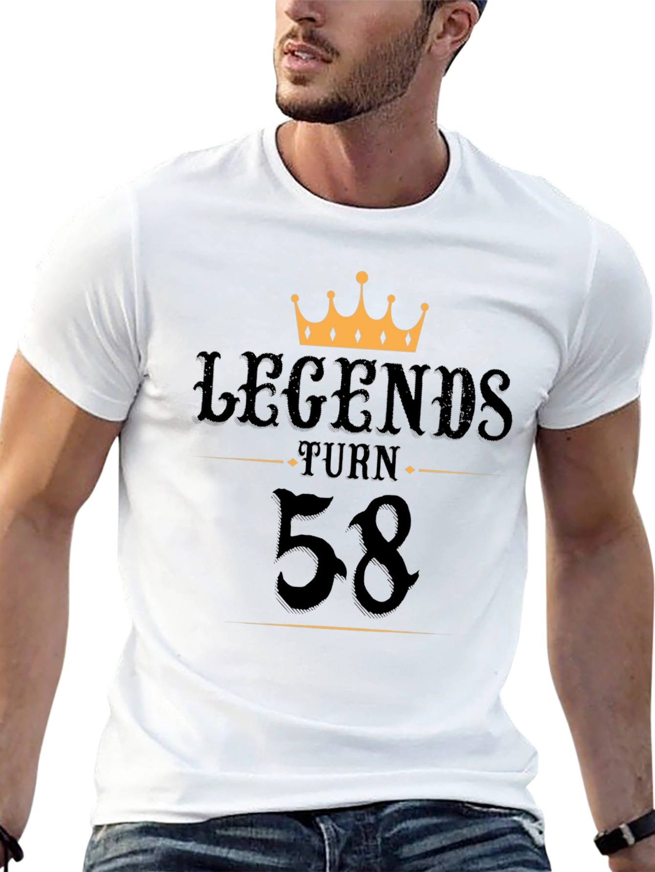 Legends Turn 58 Black T-Shirt