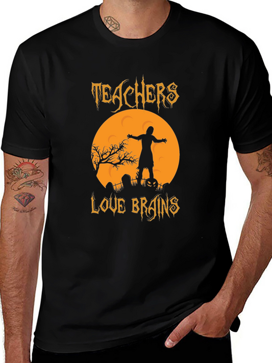 Teachers Love Brains Halloween T-Shirt