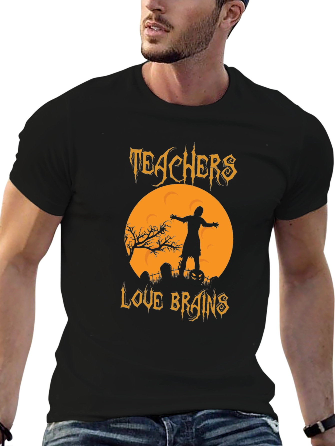 Teachers Love Brains Halloween T-Shirt